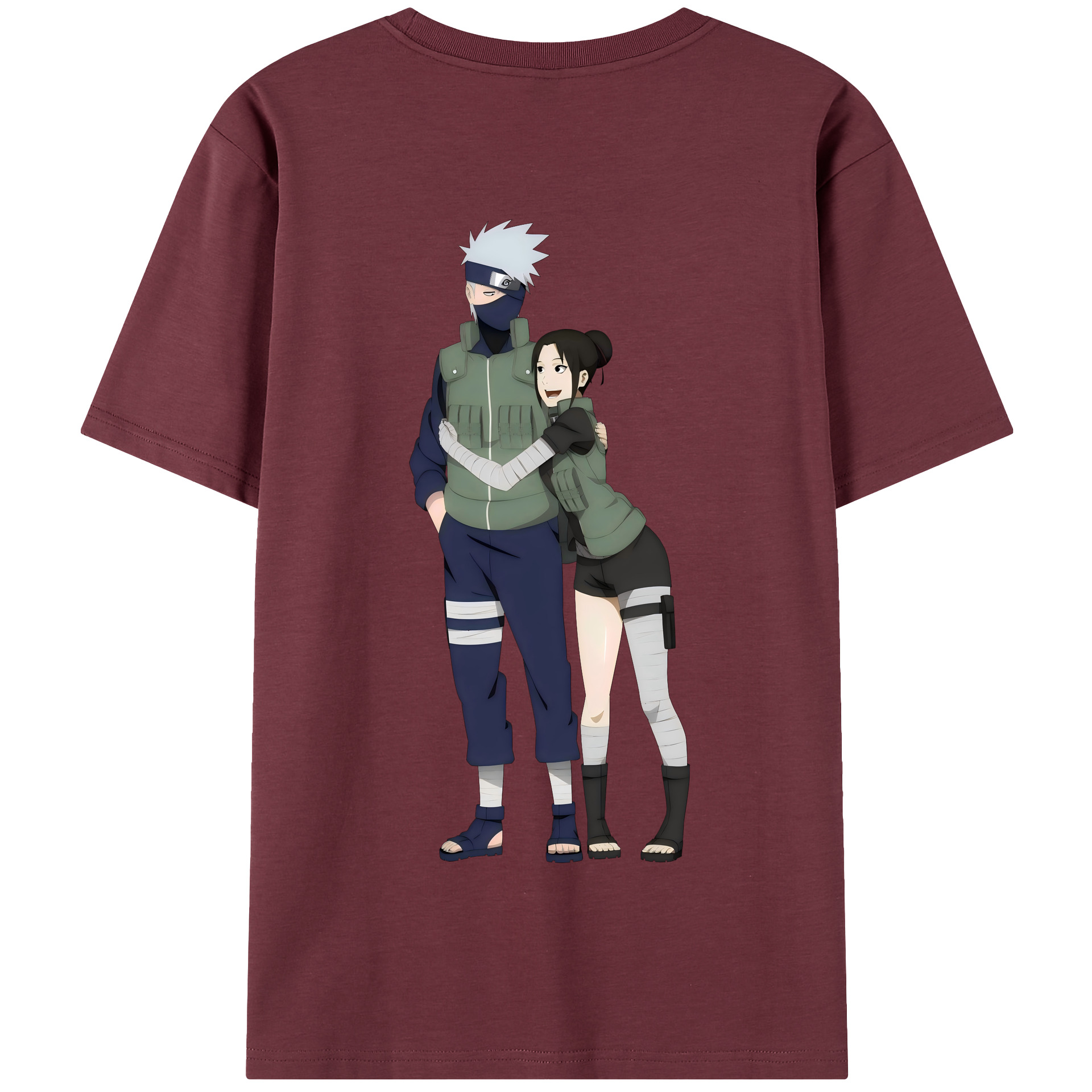 （画像用） NARUTO -ナルト- はたけ カカシ Hatake Kakashi 綿100％半袖Tシャツ（背面プリント）